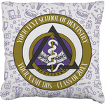 Dental Insignia / Emblem Faux-Linen Throw Pillow 18" (Personalized)