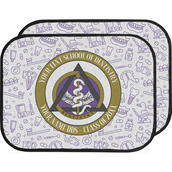 Custom Dental Insignia / Emblem Car Floor Mats - Back Seat (Personalized)