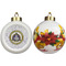 Dental Insignia / Emblem Ceramic Christmas Ornament - Poinsettias (APPROVAL)