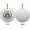 Dental Insignia / Emblem Ceramic Flat Ornament - Circle Front & Back (APPROVAL)