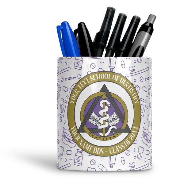 Custom Dental Insignia / Emblem Ceramic Pen Holder (Personalized)