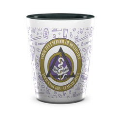 Dental Insignia / Emblem Ceramic Shot Glasses - 1.5 oz - Two Tone - Set of 4 (Personalized)