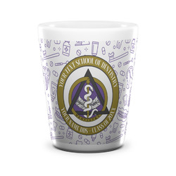 Dental Insignia / Emblem Ceramic Shot Glass - 1.5 oz - White - Single (Personalized)