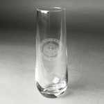 Dental Insignia / Emblem Champagne Flute - Stemless - Laser Engraved (Personalized)