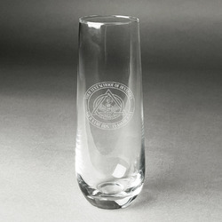 Dental Insignia / Emblem Champagne Flute - Stemless - Laser Engraved (Personalized)