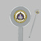 Dental Insignia / Emblem Clear Plastic 7" Stir Stick - Round - Closeup