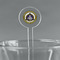 Dental Insignia / Emblem Clear Plastic 7" Stir Stick - Round - Main