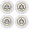 Dental Insignia / Emblem Coaster Round Rubber Back - Apvl