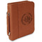 Dental Insignia / Emblem Cognac Leatherette Bible Covers with Handle & Zipper - Main