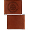 Dental Insignia / Emblem Cognac Leatherette Bifold Wallets - Front and Back Single Sided - Apvl