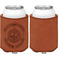 Dental Insignia / Emblem Cognac Leatherette Can Sleeve - Single Sided Front and Back