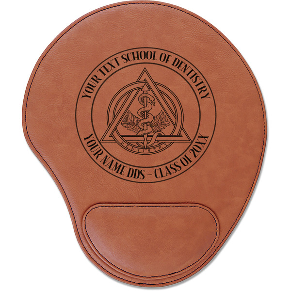 Custom Dental Insignia / Emblem Leatherette Mouse Pad with Wrist Support (Personalized)