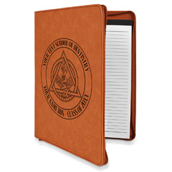 Dental Insignia / Emblem Leatherette Zipper Portfolio with Notepad (Personalized)