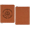 Dental Insignia / Emblem Cognac Leatherette Zipper Portfolios with Notepad - Single Sided - Apvl