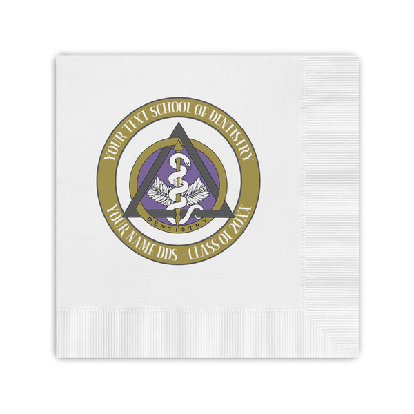 Custom Dental Insignia / Emblem Coined Cocktail Napkins (Personalized)