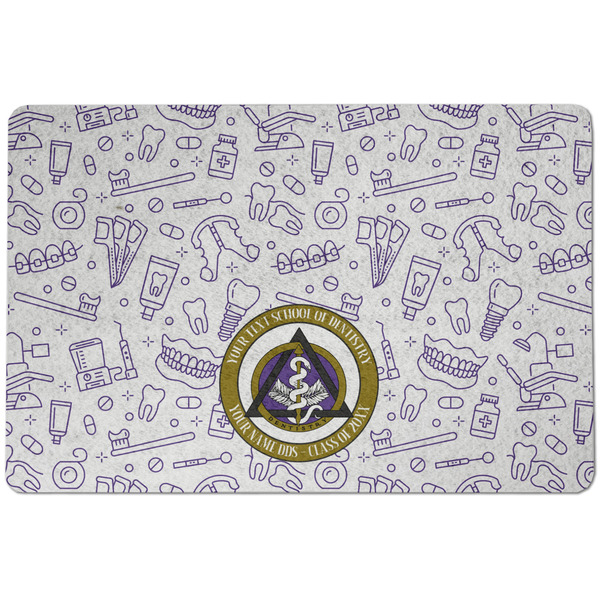 Custom Dental Insignia / Emblem Dog Food Mat (Personalized)