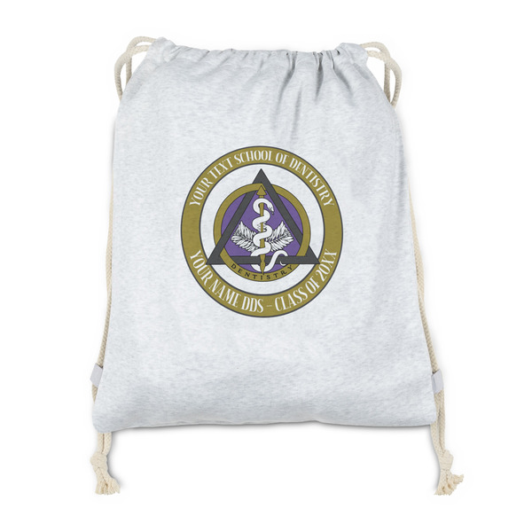 Custom Dental Insignia / Emblem Drawstring Backpack - Sweatshirt Fleece - Single-Sided (Personalized)