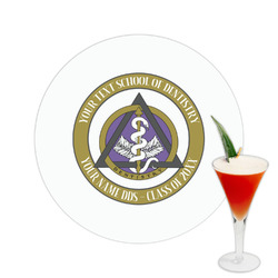 Dental Insignia / Emblem Printed Drink Topper - 2.5" (Personalized)