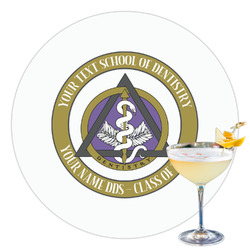 Dental Insignia / Emblem Printed Drink Topper - 3.5" (Personalized)