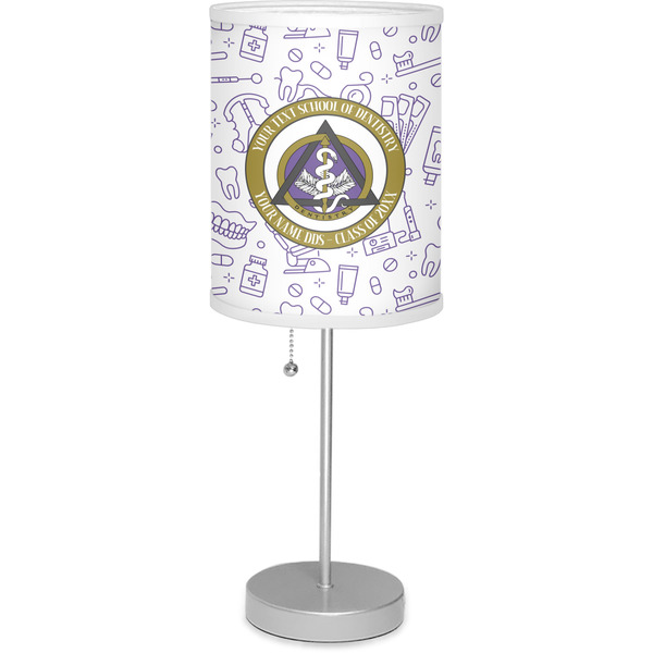 Custom Dental Insignia / Emblem 7" Drum Lamp with Shade Linen (Personalized)