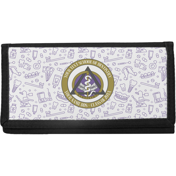 Custom Dental Insignia / Emblem Canvas Checkbook Cover (Personalized)