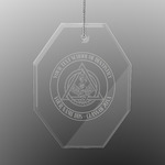 Dental Insignia / Emblem Engraved Glass Ornament - Octagon (Personalized)