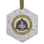 Dental Insignia / Emblem Flat Glass Ornament - Hexagon (Personalized)