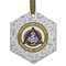 Dental Insignia / Emblem Frosted Glass Ornament - Hexagon