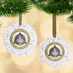 Dental Insignia / Emblem Flat Glass Ornament (Personalized)