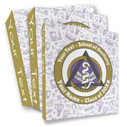 Dental Insignia / Emblem 3-Ring Binder - Full Wrap (Personalized)