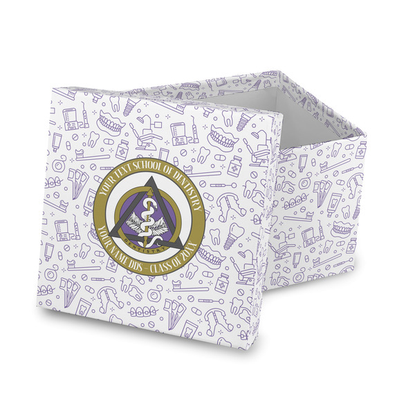 Custom Dental Insignia / Emblem Gift Box with Lid - Canvas Wrapped (Personalized)