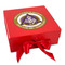 Dental Insignia / Emblem Gift Boxes with Magnetic Lid - Red - Front