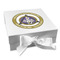 Dental Insignia / Emblem Gift Boxes with Magnetic Lid - White - Front