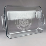 Dental Insignia / Emblem Glass Baking Dish with Truefit Lid - 13in x 9in (Personalized)