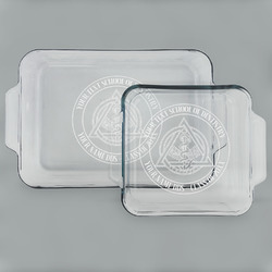 Dental Insignia / Emblem Glass Baking & Cake Dish Set - 13in x 9in & 8in x 8in (Personalized)