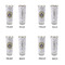 Dental Insignia / Emblem Glass Shot Glass - 2oz - Set of 4 - Front & Back