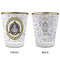 Dental Insignia / Emblem Glass Shot Glass - Gold Rim - Front & Back