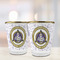 Dental Insignia / Emblem Glass Shot Glass - Gold Rim - Lifestyle