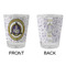 Dental Insignia / Emblem Glass Shot Glass - Standard - Front & Back