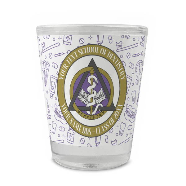 Custom Dental Insignia / Emblem Glass Shot Glass - 1.5 oz - Single (Personalized)