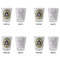 Dental Insignia / Emblem Glass Shot Glass - Standard - Set of 4 - Front & Back