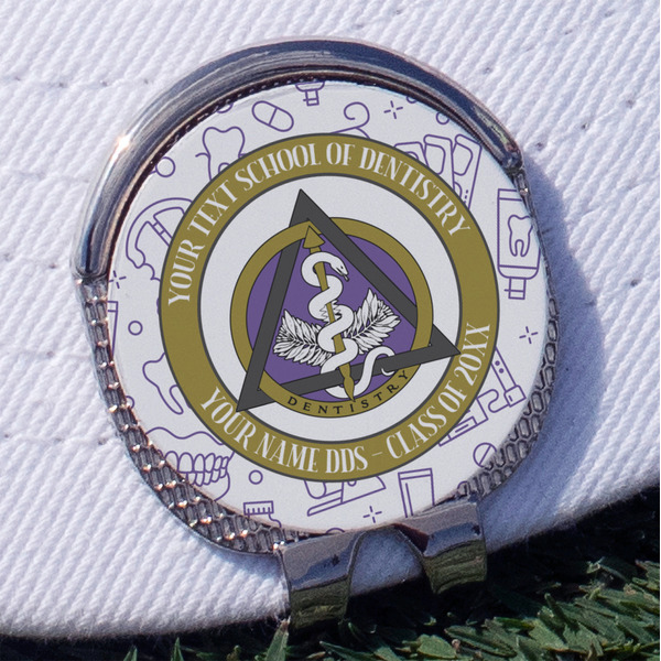 Custom Dental Insignia / Emblem Golf Ball Marker - Hat Clip (Personalized)