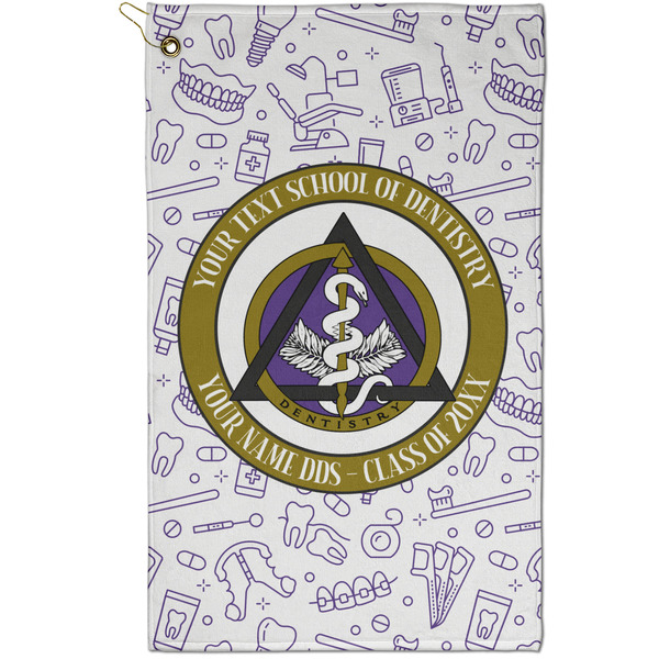 Custom Dental Insignia / Emblem Golf Towel - Poly-Cotton Blend - Small (Personalized)