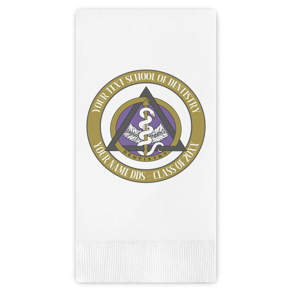 Custom Dental Insignia / Emblem Guest Napkins - Full Color - Embossed Edge (Personalized)