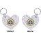 Dental Insignia / Emblem Heart Keychain (Front + Back)