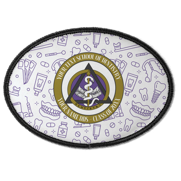 Custom Dental Insignia / Emblem Iron On Oval Patch (Personalized)