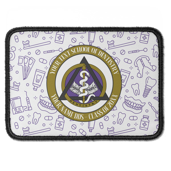 Custom Dental Insignia / Emblem Iron On Rectangle Patch (Personalized)