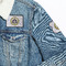 Dental Insignia / Emblem Iron On Patches - On Jacket Closeup