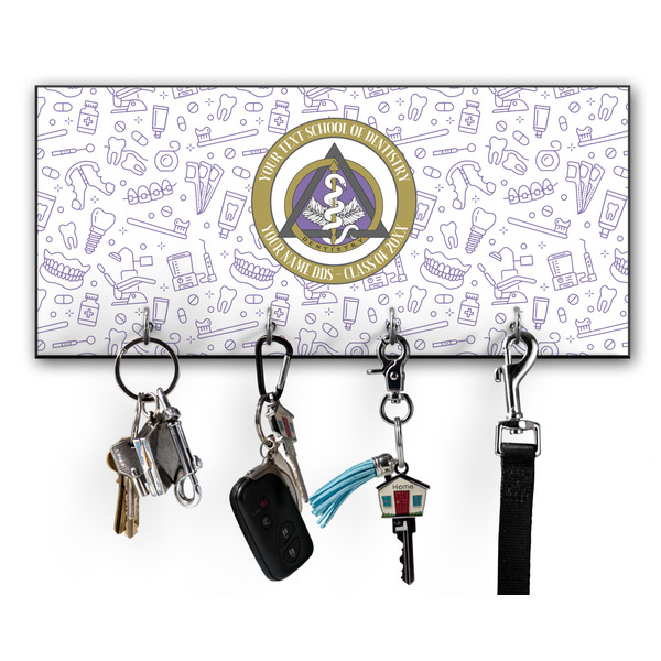 Custom Dental Insignia / Emblem Key Hanger w/ 4 Hooks (Personalized)