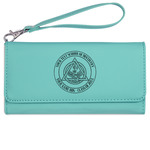 Dental Insignia / Emblem Ladies Leatherette Wallet - Laser Engraved - Teal (Personalized)